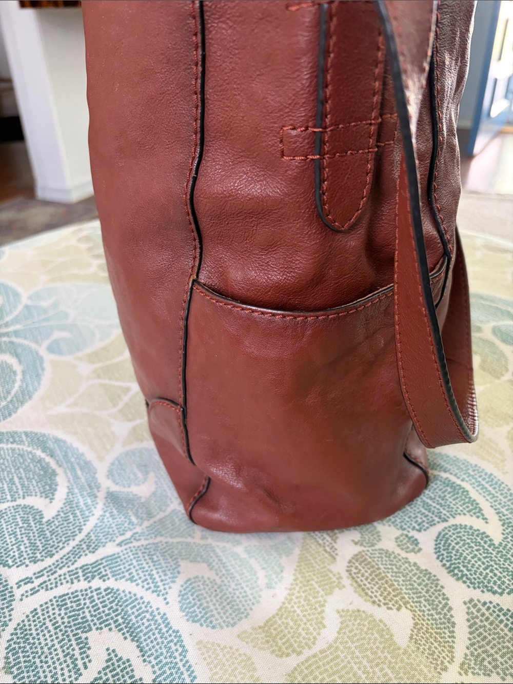 Frye Rust brown leather bucket bag - Picture 2 of 6